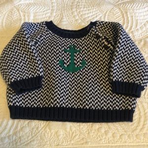 Like New navy and white Janie and Jack knitted sweater sz 3-6 months